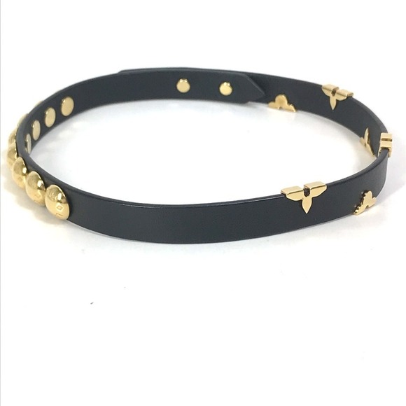 LOUIS VUITTON Black Monogram Leather Charm Bracelet - Picture 3 of 12